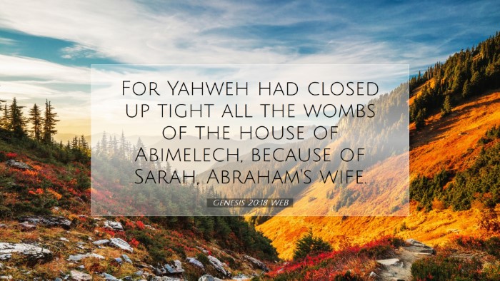 Picture 07 - Genesis 20:18 WEB Desktop Wallpaper - For Yahweh had closed up tight all the wombs of - Desktop Bible Verse Wallpaper