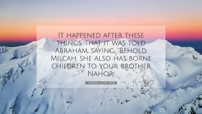Picture 07 - Genesis 22:20 WEB Desktop Wallpaper - It happened after these things, that it was told - Desktop Bible Verse Wallpaper