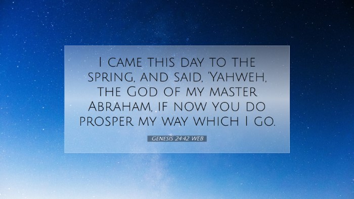 Picture 07 - Genesis 24:42 WEB Desktop Wallpaper - I came this day to the spring, and said, 'Yahweh, - Desktop Bible Verse Wallpaper