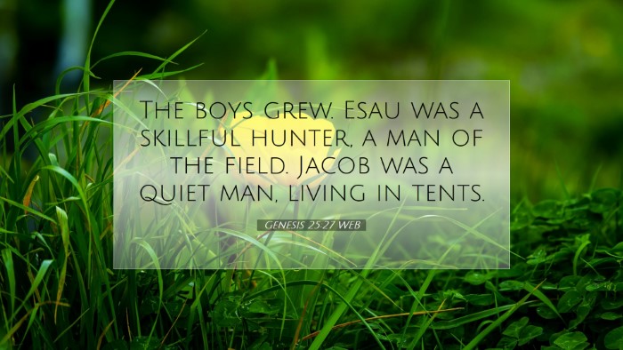 Picture 07 - Genesis 25:27 WEB Desktop Wallpaper - The boys grew. Esau was a skillful hunter, a man - Desktop Bible Verse Wallpaper