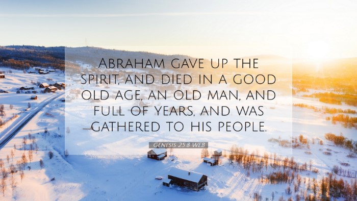 Picture 07 - Genesis 25:8 WEB Desktop Wallpaper - Abraham gave up the spirit, and died in a good - Desktop Bible Verse Wallpaper