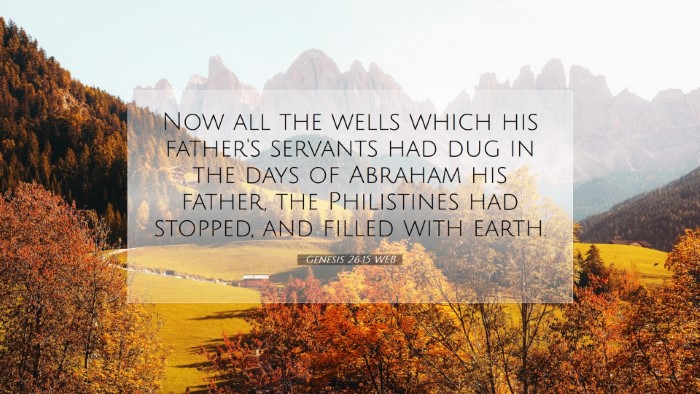 Picture 07 - Genesis 26:15 WEB Desktop Wallpaper - Now all the wells which his father's servants had - Desktop Bible Verse Wallpaper