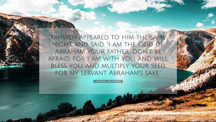 Picture 07 - Genesis 26:24 WEB Desktop Wallpaper - Yahweh appeared to him the same night, and said, - Desktop Bible Verse Wallpaper