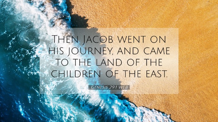 Picture 07 - Genesis 29:1 WEB Desktop Wallpaper - Then Jacob went on his journey, and came to the - Desktop Bible Verse Wallpaper