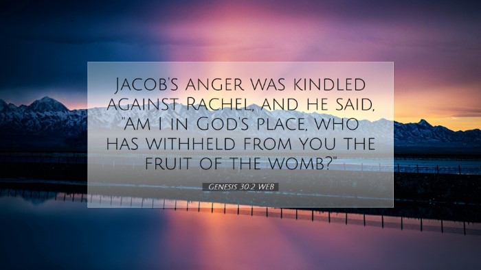 Picture 07 - Genesis 30:2 WEB Desktop Wallpaper - Jacob's anger was kindled against Rachel, and he - Desktop Bible Verse Wallpaper