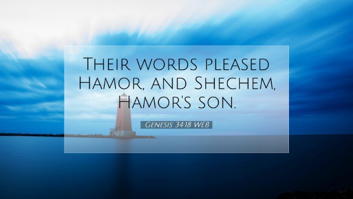 Picture 07 - Genesis 34:18 WEB Desktop Wallpaper - Their words pleased Hamor, and Shechem, Hamor's - Desktop Bible Verse Wallpaper