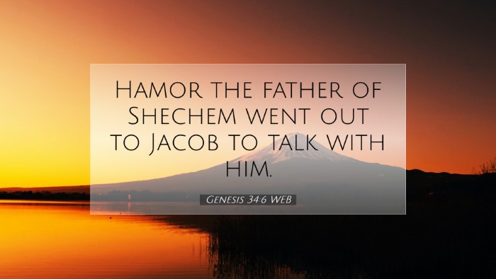 Picture 07 - Genesis 34:6 WEB Desktop Wallpaper - Hamor the father of Shechem went out to Jacob to - Desktop Bible Verse Wallpaper