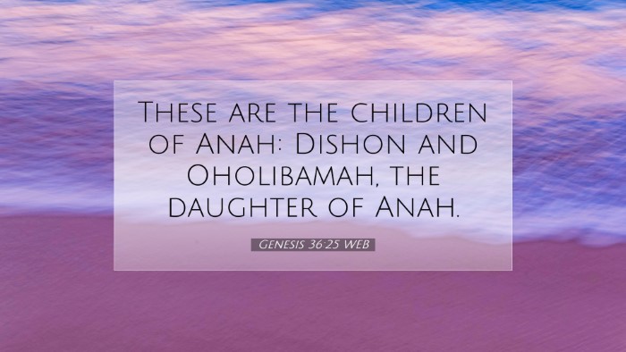 Picture 07 - Genesis 36:25 WEB Desktop Wallpaper - These are the children of Anah: Dishon and - Desktop Bible Verse Wallpaper