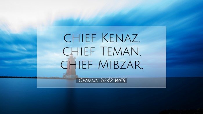 Picture 07 - Genesis 36:42 WEB Desktop Wallpaper - chief Kenaz, chief Teman, chief - Desktop Bible Verse Wallpaper
