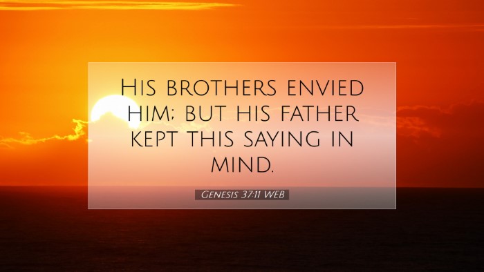 Picture 07 - Genesis 37:11 WEB Desktop Wallpaper - His brothers envied him; but his father kept this - Desktop Bible Verse Wallpaper