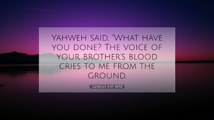 Picture 07 - Genesis 4:10 WEB Desktop Wallpaper - Yahweh said, 