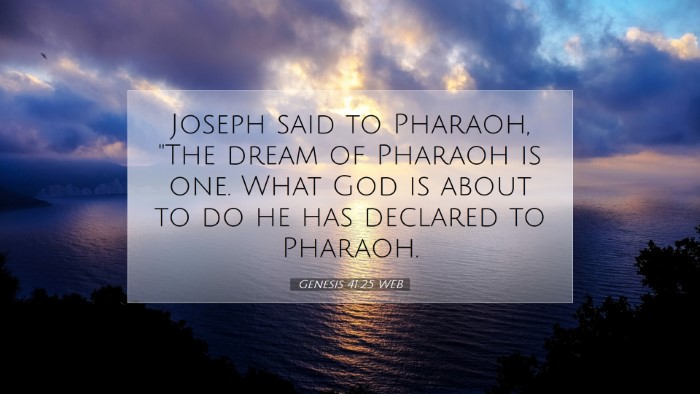 Picture 07 - Genesis 41:25 WEB Desktop Wallpaper - Joseph said to Pharaoh, 