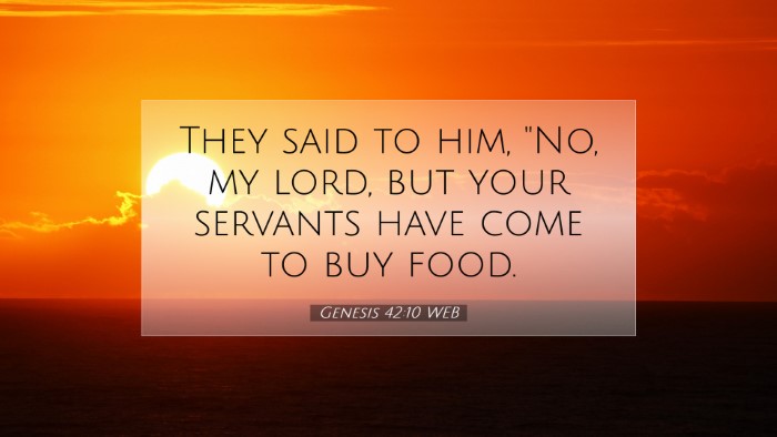 Picture 07 - Genesis 42:10 WEB Desktop Wallpaper - They said to him, 