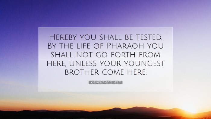 Picture 07 - Genesis 42:15 WEB Desktop Wallpaper - Hereby you shall be tested. By the life of - Desktop Bible Verse Wallpaper