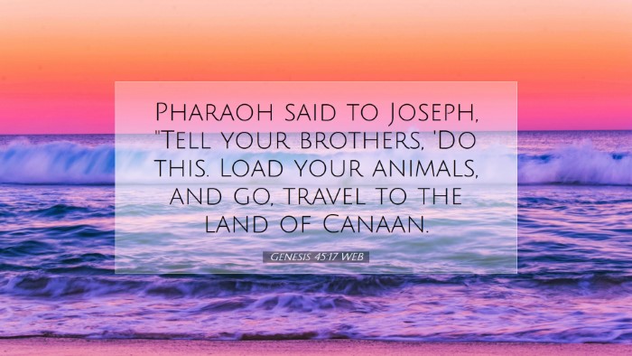 Picture 07 - Genesis 45:17 WEB Desktop Wallpaper - Pharaoh said to Joseph, 
