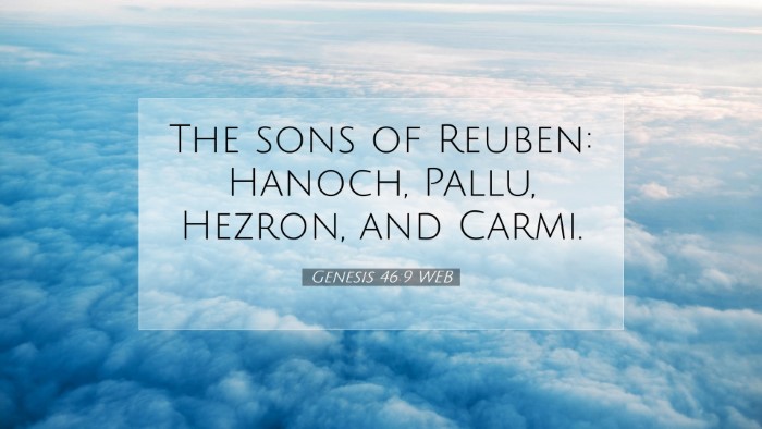 Picture 07 - Genesis 46:9 WEB Desktop Wallpaper - The sons of Reuben: Hanoch, Pallu, Hezron, and - Desktop Bible Verse Wallpaper