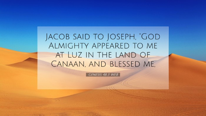 Picture 07 - Genesis 48:3 WEB Desktop Wallpaper - Jacob said to Joseph, 