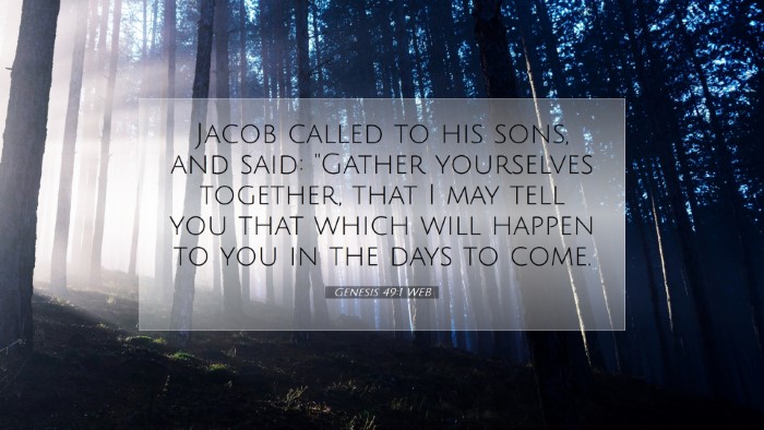Picture 07 - Genesis 49:1 WEB Desktop Wallpaper - Jacob called to his sons, and said: 