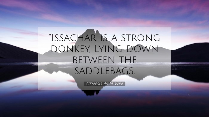 Picture 07 - Genesis 49:14 WEB Desktop Wallpaper - 
