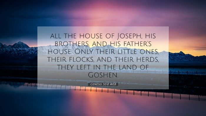 Picture 07 - Genesis 50:8 WEB Desktop Wallpaper - all the house of Joseph, his brothers, and his - Desktop Bible Verse Wallpaper