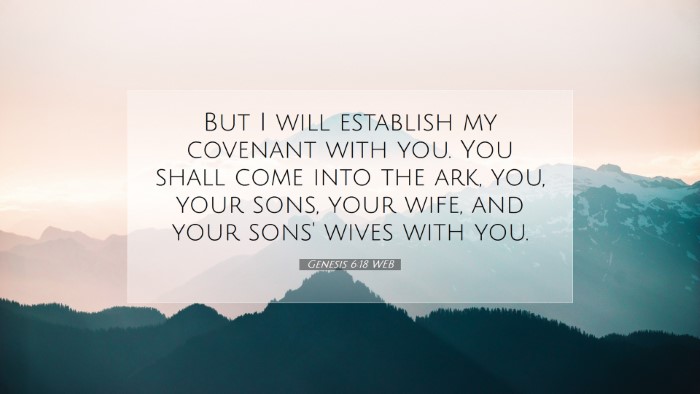 Picture 07 - Genesis 6:18 WEB Desktop Wallpaper - But I will establish my covenant with you. You - Desktop Bible Verse Wallpaper