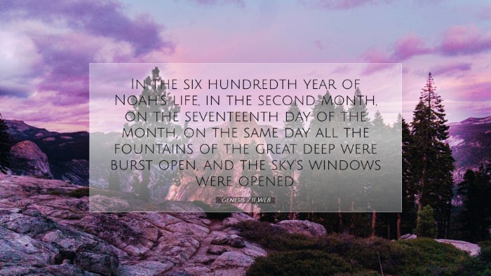 Picture 07 - Genesis 7:11 WEB Desktop Wallpaper - In the six hundredth year of Noah's life, in the - Desktop Bible Verse Wallpaper