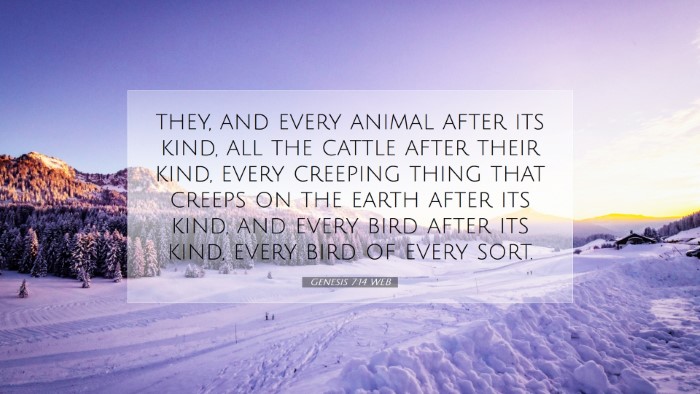 Picture 07 - Genesis 7:14 WEB Desktop Wallpaper - they, and every animal after its kind, all the - Desktop Bible Verse Wallpaper