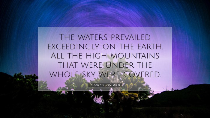 Picture 07 - Genesis 7:19 WEB Desktop Wallpaper - The waters prevailed exceedingly on the earth. - Desktop Bible Verse Wallpaper