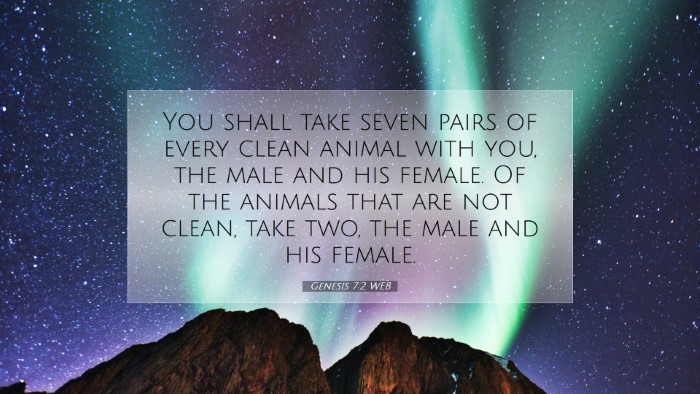 Picture 07 - Genesis 7:2 WEB Desktop Wallpaper - You shall take seven pairs of every clean animal - Desktop Bible Verse Wallpaper