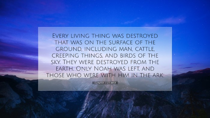 Picture 07 - Genesis 7:23 WEB Desktop Wallpaper - Every living thing was destroyed that was on the - Desktop Bible Verse Wallpaper