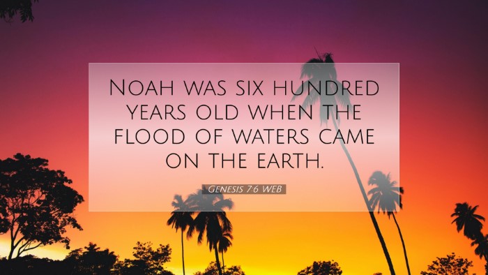 Picture 07 - Genesis 7:6 WEB Desktop Wallpaper - Noah was six hundred years old when the flood of - Desktop Bible Verse Wallpaper