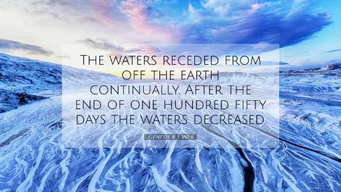 Picture 07 - Genesis 8:3 WEB Desktop Wallpaper - The waters receded from off the earth - Desktop Bible Verse Wallpaper