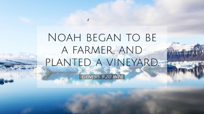 Picture 07 - Genesis 9:20 WEB Desktop Wallpaper - Noah began to be a farmer, and planted a - Desktop Bible Verse Wallpaper