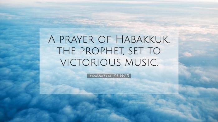 Picture 07 - Habakkuk 3:1 WEB Desktop Wallpaper - A prayer of Habakkuk, the prophet, set to - Desktop Bible Verse Wallpaper