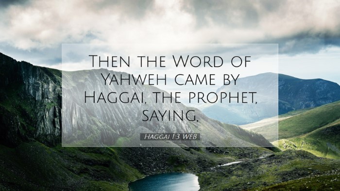 Picture 07 - Haggai 1:3 WEB Desktop Wallpaper - Then the Word of Yahweh came by Haggai, the - Desktop Bible Verse Wallpaper