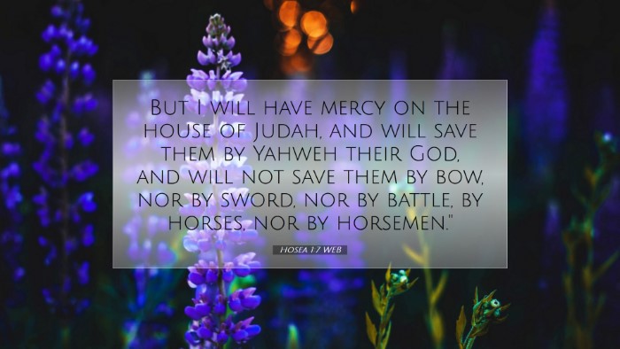 Picture 07 - Hosea 1:7 WEB Desktop Wallpaper - But I will have mercy on the house of Judah, and - Desktop Bible Verse Wallpaper