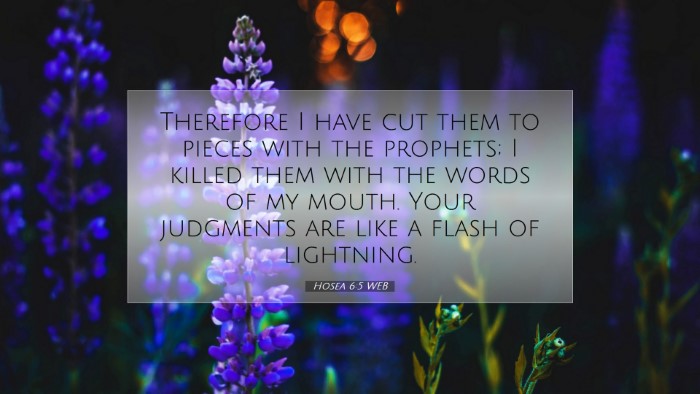 Picture 07 - Hosea 6:5 WEB Desktop Wallpaper - Therefore I have cut them to pieces with the - Desktop Bible Verse Wallpaper