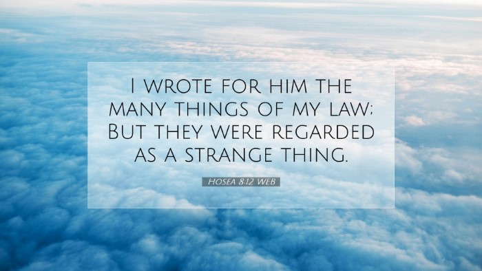 Picture 07 - Hosea 8:12 WEB Desktop Wallpaper - I wrote for him the many things of my law; But - Desktop Bible Verse Wallpaper