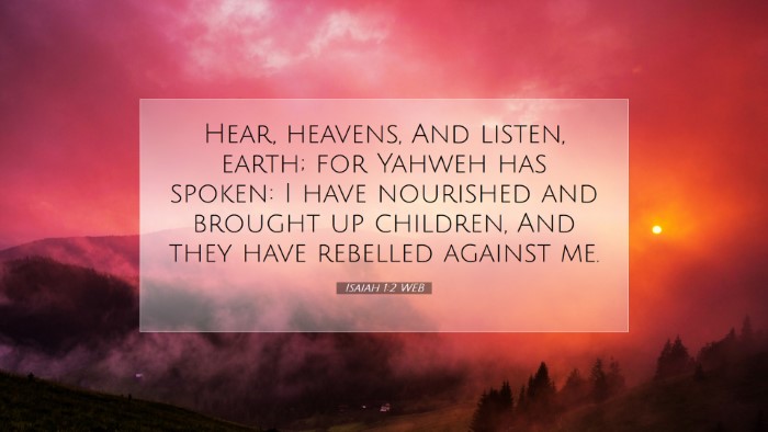 Picture 07 - Isaiah 1:2 WEB Desktop Wallpaper - Hear, heavens, And listen, earth; for Yahweh has - Desktop Bible Verse Wallpaper
