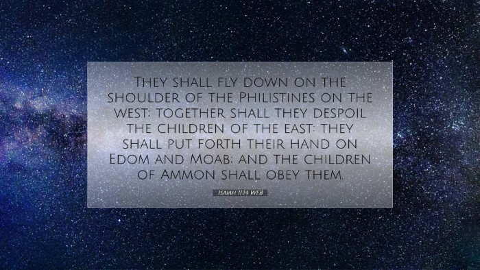 Picture 07 - Isaiah 11:14 WEB Desktop Wallpaper - They shall fly down on the shoulder of the - Desktop Bible Verse Wallpaper