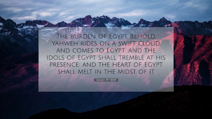 Picture 07 - Isaiah 19:1 WEB Desktop Wallpaper - The burden of Egypt. Behold, Yahweh rides on a - Desktop Bible Verse Wallpaper