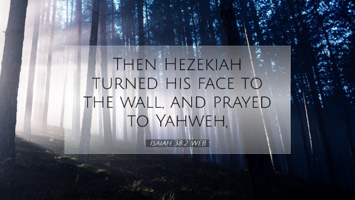 Picture 07 - Isaiah 38:2 WEB Desktop Wallpaper - Then Hezekiah turned his face to the wall, and - Desktop Bible Verse Wallpaper
