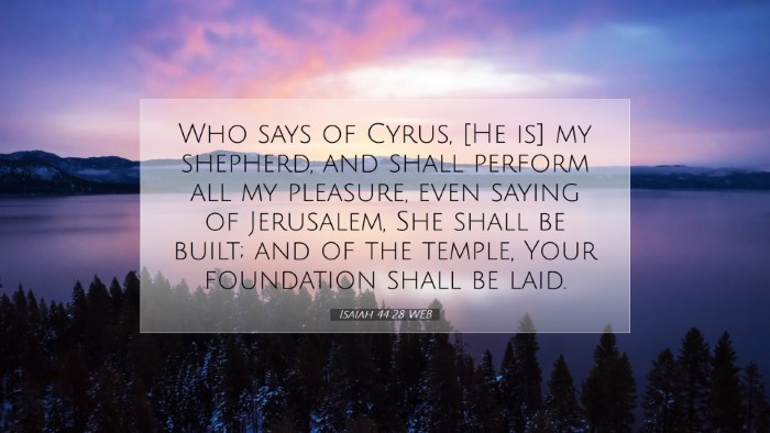 Picture 07 - Isaiah 44:28 WEB Desktop Wallpaper - Who says of Cyrus, [He is] my shepherd, and shall - Desktop Bible Verse Wallpaper