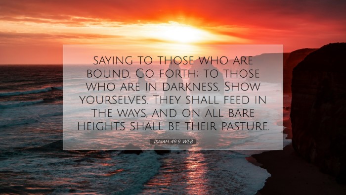 Picture 07 - Isaiah 49:9 WEB Desktop Wallpaper - saying to those who are bound, Go forth; to those - Desktop Bible Verse Wallpaper