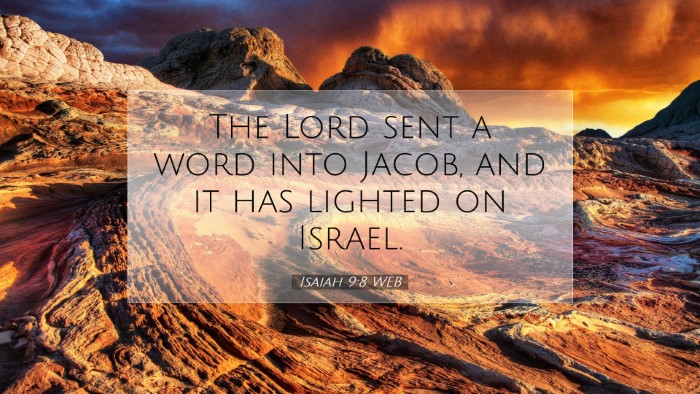 Picture 07 - Isaiah 9:8 WEB Desktop Wallpaper - The Lord sent a word into Jacob, and it has - Desktop Bible Verse Wallpaper