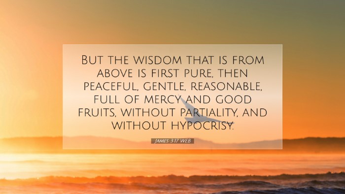 Picture 07 - James 3:17 WEB Desktop Wallpaper - But the wisdom that is from above is first pure, - Desktop Bible Verse Wallpaper