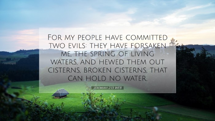 Picture 07 - Jeremiah 2:13 WEB Desktop Wallpaper - For my people have committed two evils: they have - Desktop Bible Verse Wallpaper