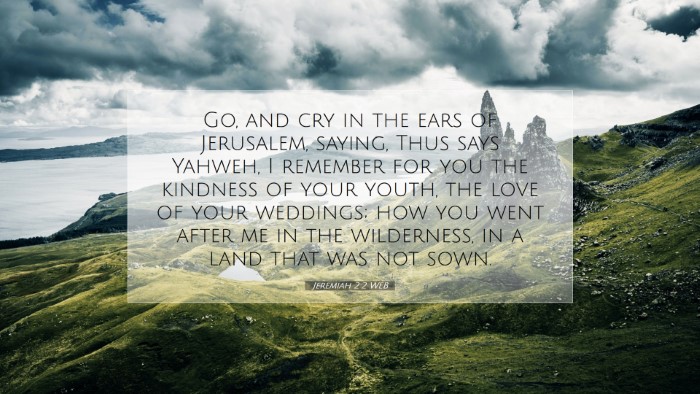 Picture 07 - Jeremiah 2:2 WEB Desktop Wallpaper - Go, and cry in the ears of Jerusalem, saying, - Desktop Bible Verse Wallpaper