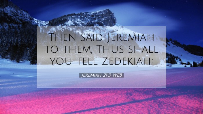 Picture 07 - Jeremiah 21:3 WEB Desktop Wallpaper - Then said Jeremiah to them, Thus shall you tell - Desktop Bible Verse Wallpaper