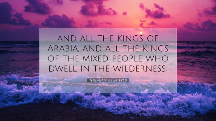Picture 07 - Jeremiah 25:24 WEB Desktop Wallpaper - and all the kings of Arabia, and all the kings of - Desktop Bible Verse Wallpaper